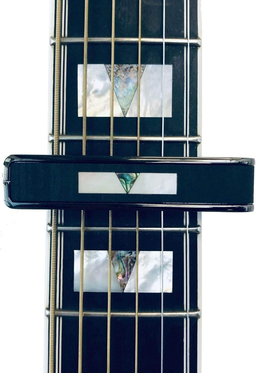 Thalia X Guild Guitars Ebony Inked with V-Block Marker Capo, Black Chrome