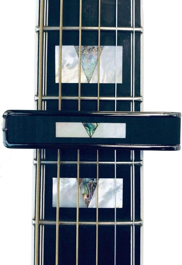 Thalia X Guild Guitars Ebony Inked with V-Block Marker Capo, Black Chrome