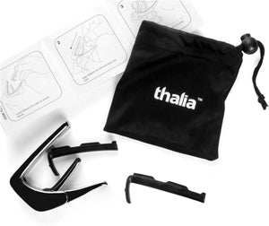 Thalia Shell Collection Guitar Capo - Blue Abalone Inlay, Black Chrome