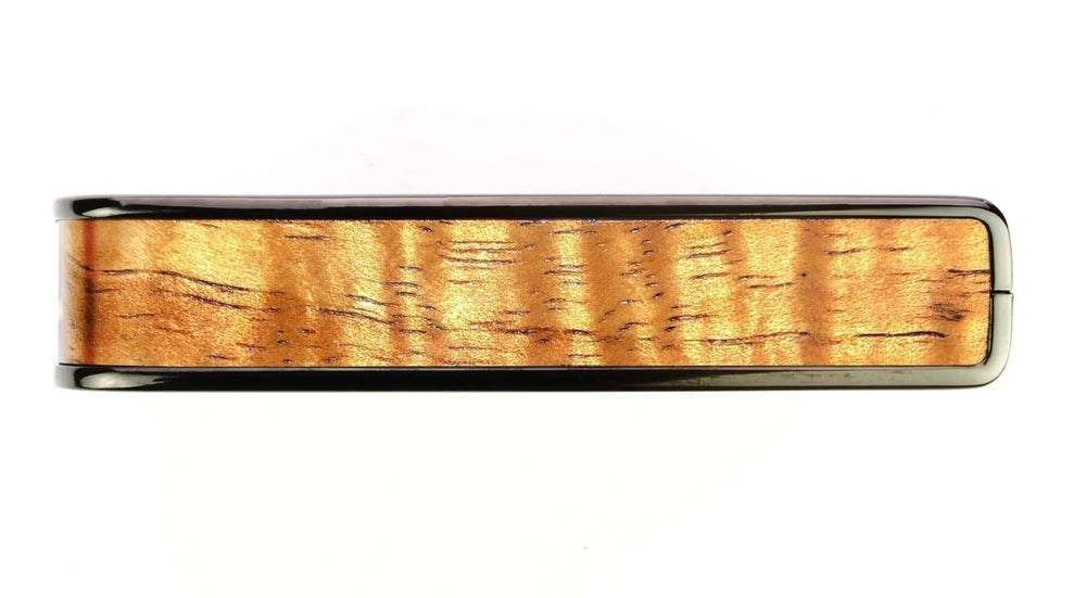 Thalia Wood Collection Guitar Capo - AAA Hawaiian Koa Inlay, Black Chrome