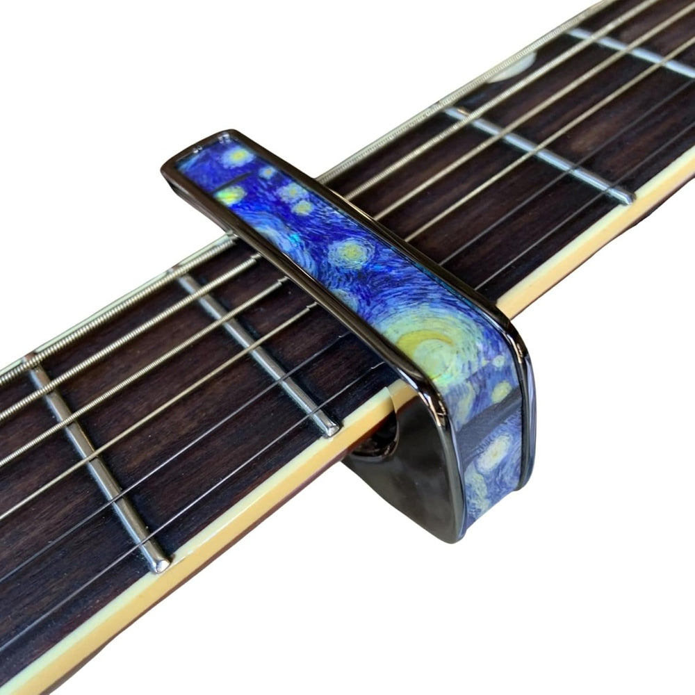 Thalia Deluxe Series Guitar Capo - Starry Night, Black Chrome