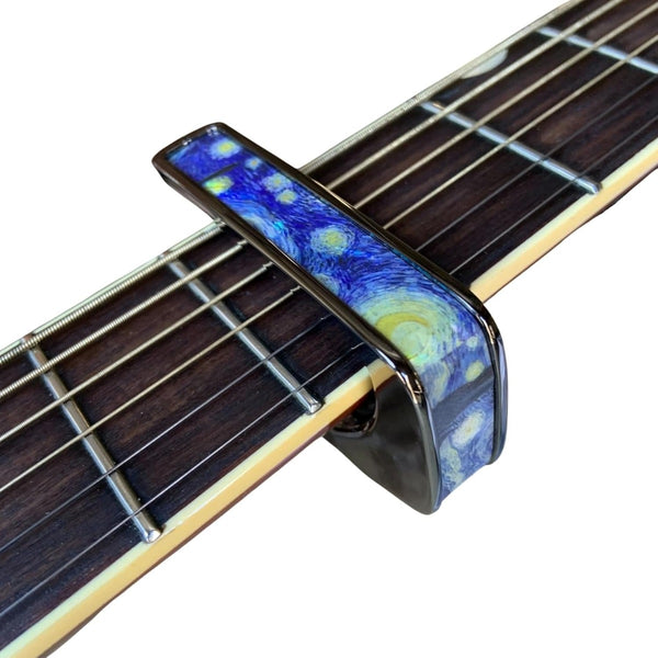 Thalia Deluxe Series Guitar Capo - Starry Night, Black Chrome