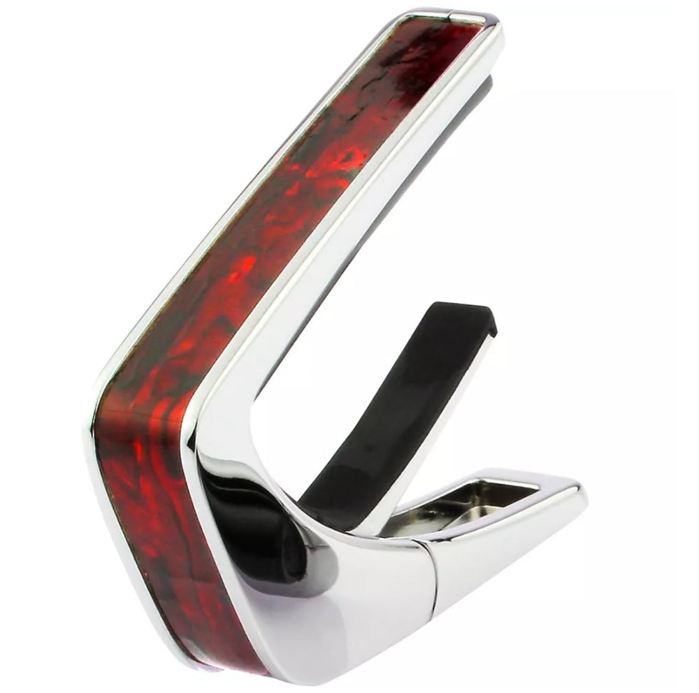 Thalia Shell Collection Guitar Capo - Crimson Paua Inlay, Chrome
