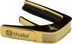 Thalia Premium Series Guitar Capo - Vintage Pearl Save The Bees, 24k Gold