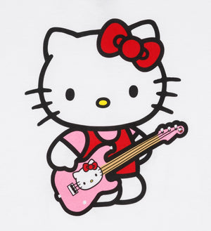 Fender X Hello Kitty Official Sleeve Hit Logo Tee/T-Shirt, White, EXTRA LARGE (XL)