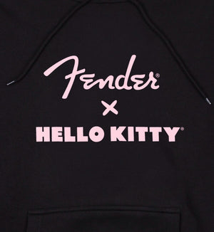 Fender X Hello Kitty Official Black Hoodie Sweatshirt, MEDIUM (M)