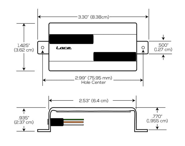 Lace Alumitone Deathbucker Guitar Pickup, Gold Plated, 21094-07