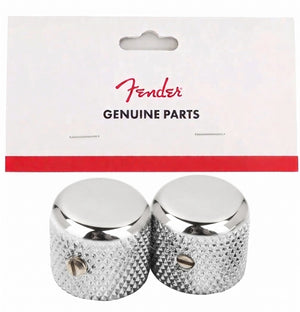 Genuine Fender '52 American Vintage Knurled Tele Dome Knobs (2) - CHROME