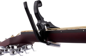 Kyser Quick-Change Capo, Black, Short-Cut Partial Capo, USA Made, KG3B