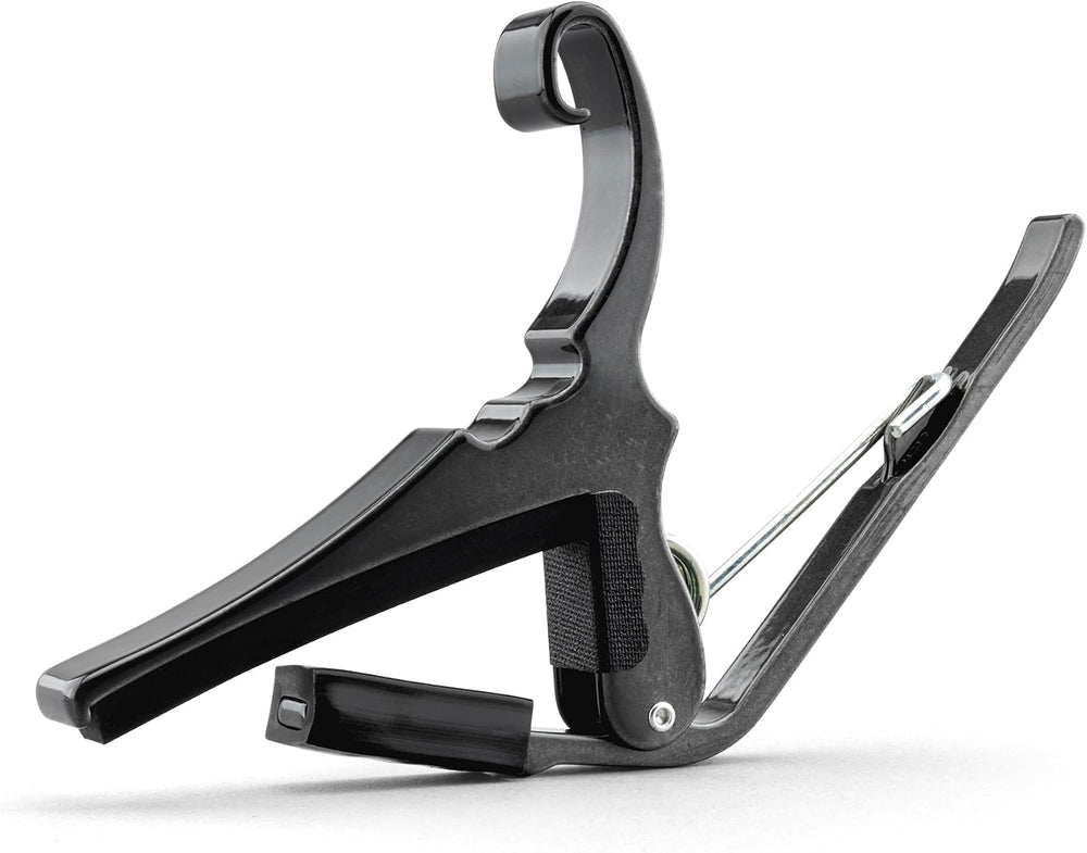 Kyser Quick-Change Capo, Black Chrome, for 6-String Acoustic Guitar, USA, KG6BCA