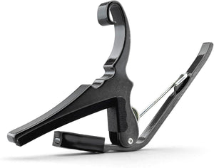 Kyser Quick-Change Capo, Black Chrome, for 6-String Acoustic Guitar, USA, KG6BCA