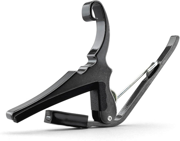 Kyser Quick-Change Capo, Black Chrome, for 6-String Acoustic Guitar, USA, KG6BCA