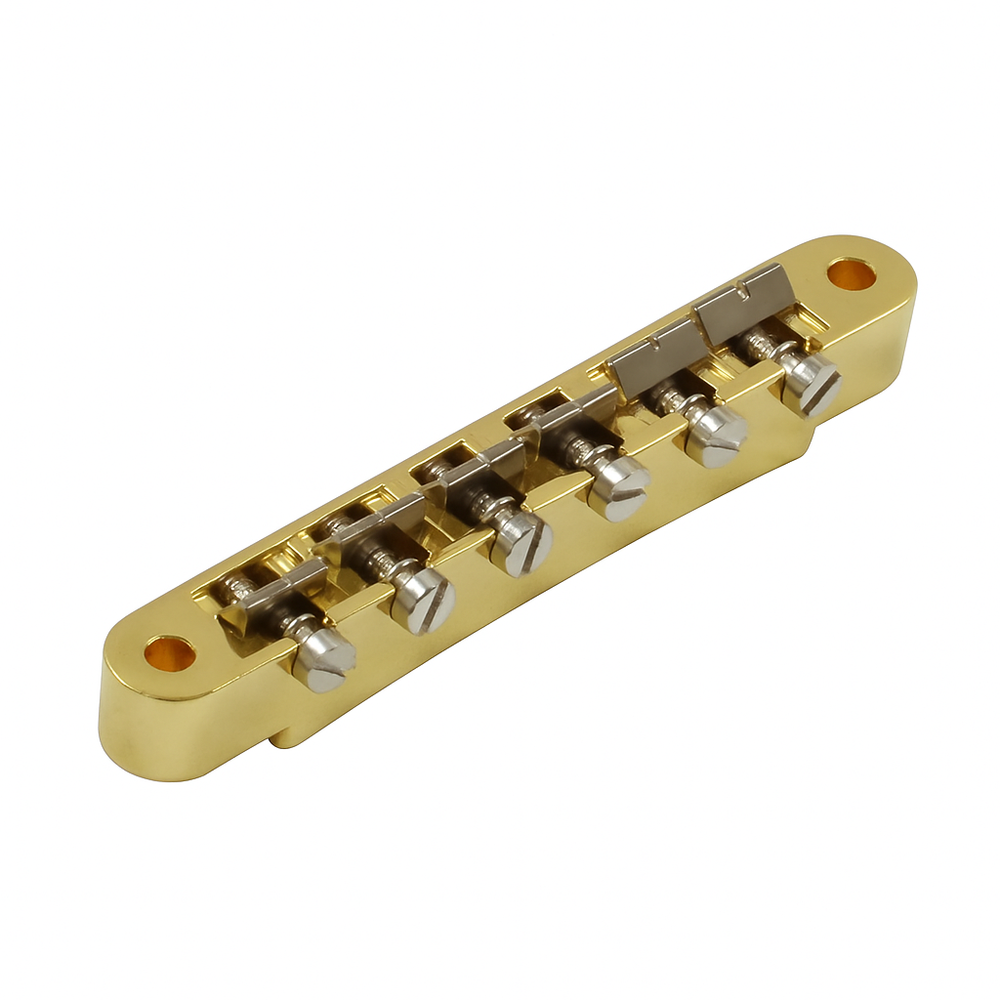 Advanced Plating ABR-1 Bridge w/ Notched Titanium Saddles for Gibson, GOLD