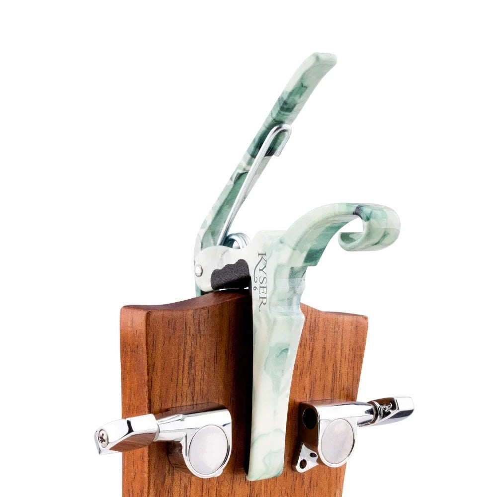 Kyser X Gopherwood Celadon Capo for 6-String Acoustic Guitar, USA Made, KG6GWCA