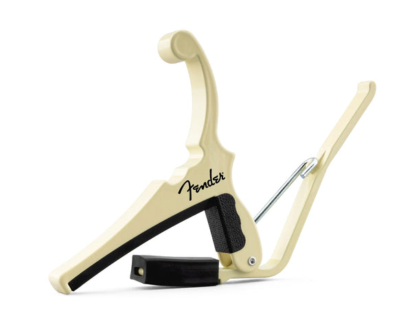 Kyser X Fender Capo, Olympic White, for 6-String Electric Guitar, KGEFOWA