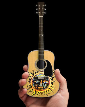 AXE HEAVEN Sublime Large Sun Logo Natural Finish Acoustic Guitar Miniature Gift