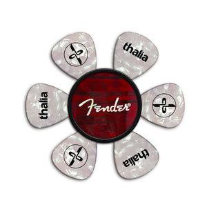 Thalia X Fender Pick Puck, Guitar Pick Holder, Red Angel Wing/Spaghetti Logo