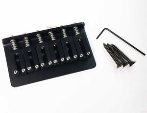 Hipshot 41200M Modern Spacing 6-String Hardtail Guitar Bridge - BLACK