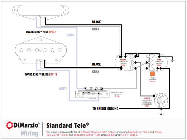 DiMarzio 3-Way Wiring Harness Chrome Control Plate for Fender Tele/Telecaster