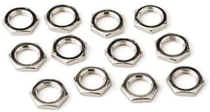 Genuine Fender Nickel-Plated Amplifier Jack Nuts, Hex 7/16-20 x 1/8, 12-Pieces