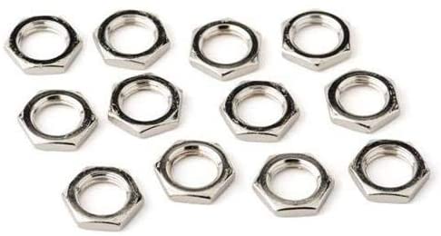 Genuine Fender Nickel-Plated Amplifier Jack Nuts, Hex 7/16-20 x 1/8, 12-Pieces