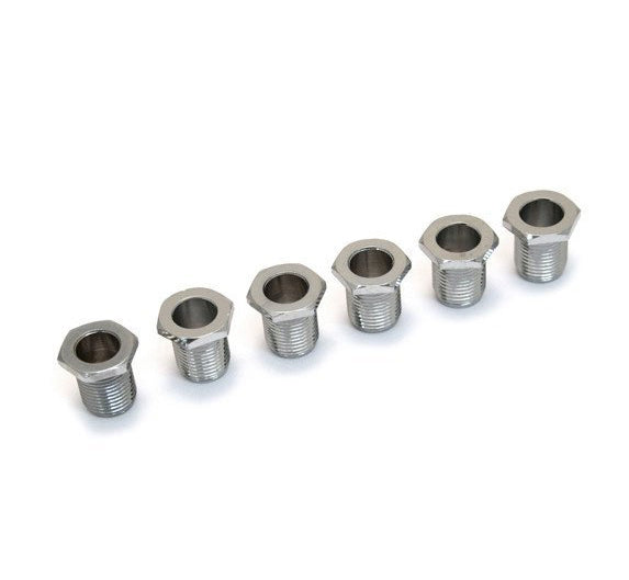 Genuine Fender/Schaller Guitar Chrome Tuner Key American Series Bushings, 6 Set