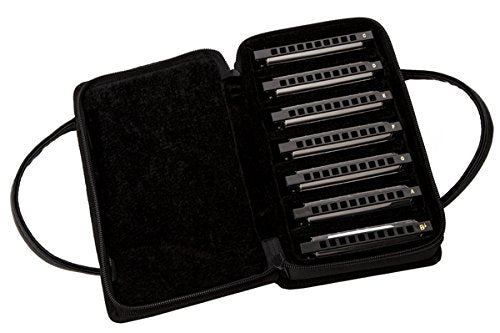 Fender Blues Deluxe Harmonicas, Set of 7, Keys of C, G, A, D, F, E, Bb