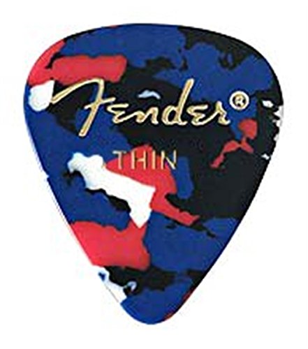 Fender 351 Classic Celluloid Guitar Picks - CONFETTI, THIN - 12-Pack (1 Dozen)