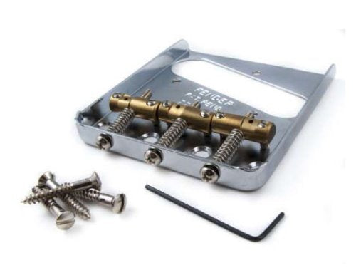 Genuine Fender American Vintage Hot Rod Telecaster 3-Saddle Tele Bridge - Chrome