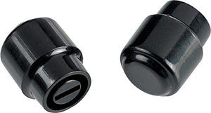 Genuine Fender Telecaster/Tele Guitar BLACK Barrel Switch Tip Knobs - Set of 2