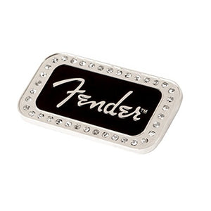 Genuine Fender Guitars Logo Rhinestones 2" x 1" Magnet Gift