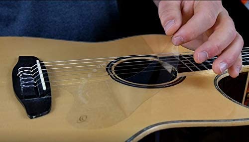 Ortega Electrostatic Reusable Acoustic Guitar Pickguard Foil, Transparent, OERP