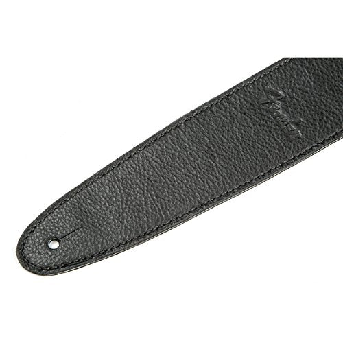 Genuine Fender Artisan Crafted Leather Adjustable Guitar Strap, 2.5" Wide, Black