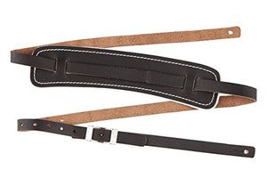 Genuine Fender Standard Vintage Adjustable Leather Guitar Strap - Black