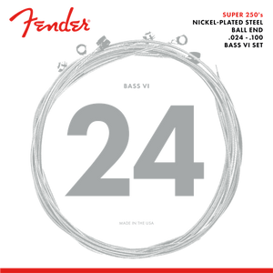Fender Super 250B6 Nickel-Plated Steel BASS VI Guitar Strings - 24-100