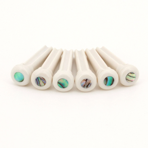 Graph Tech TUSQ Presentation Paua Shell Dot Inlay White Acoustic Bridge Pins