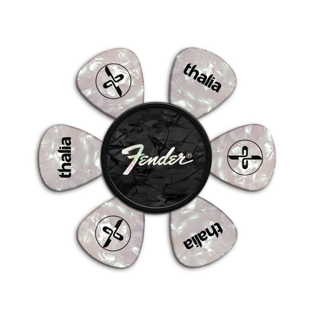 Thalia X Fender Pick Puck, Guitar Pick Holder, Black Pearl/Perine Logo