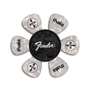 Thalia X Fender Pick Puck, Guitar Pick Holder, Black Pearl/Perine Logo