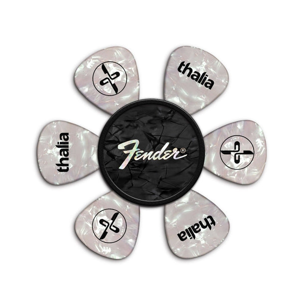 Thalia X Fender Pick Puck, Guitar Pick Holder, Black Pearl/Perine Logo