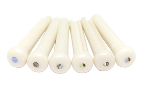 Graph Tech TUSQ Acoustic Guitar Bridge Pins, White with Paua Shell Dot Inlay