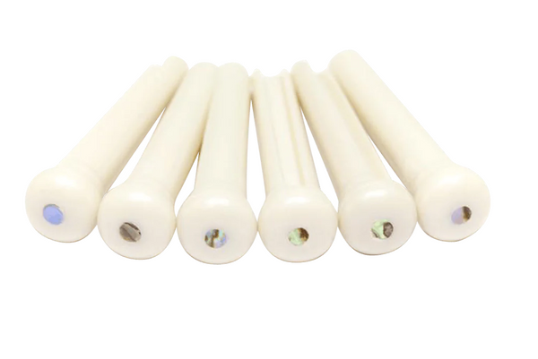 Graph Tech TUSQ Acoustic Guitar Bridge Pins, White with Paua Shell Dot Inlay