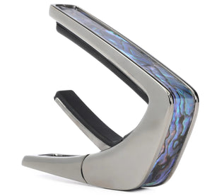 Thalia Shell Collection Guitar Capo - Blue Abalone Inlay, Black Chrome