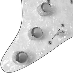 920D Custom Fiesta Pickups Loaded WHITE PEARL Pickguard for HSS Fender Strat