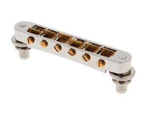 Schaller Germany GTM Tune-O-Matic Bridge w/ M5 Studs & Inserts, NICKEL