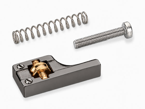 Schaller Germany 3D6 Replacement Roller Bridge Saddle, Ruthenium, for E/A/D