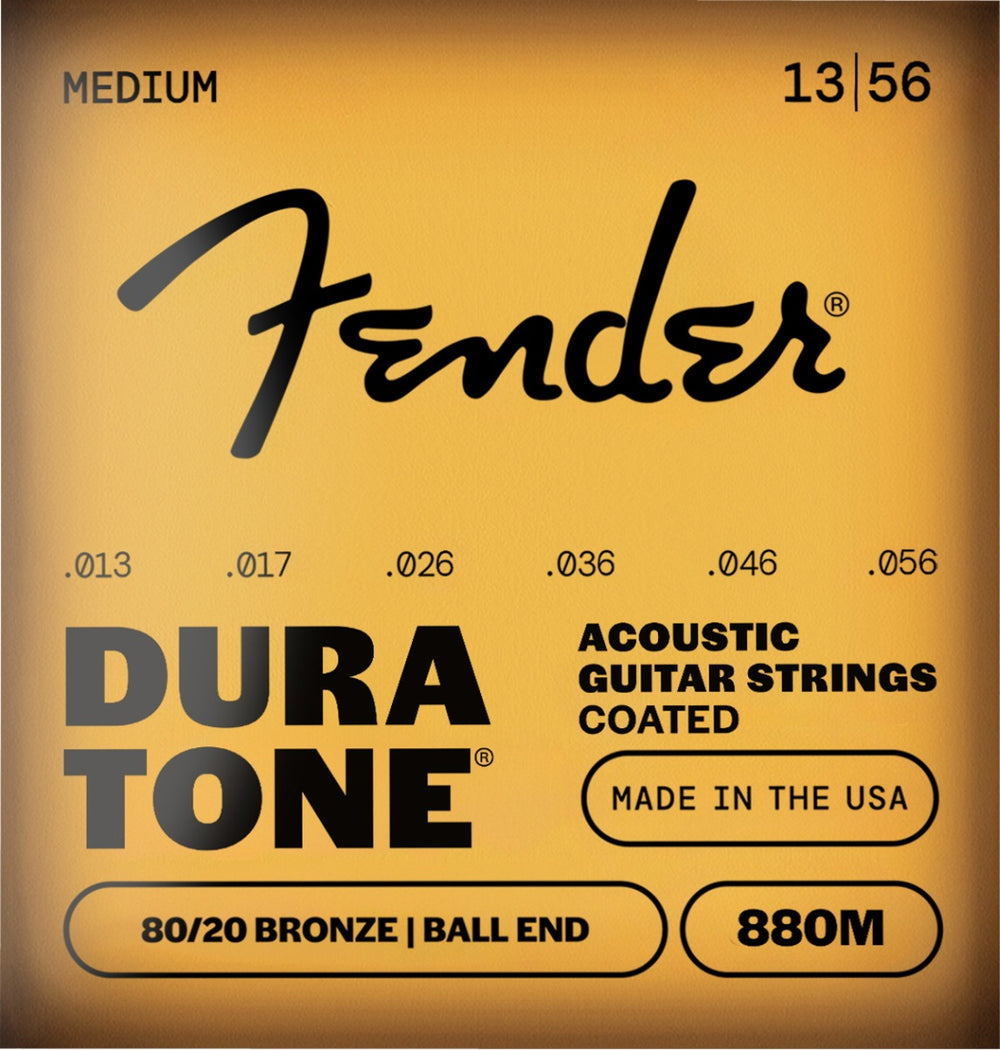 Fender 880M Dura-Tone Coated Acoustic Guitar Strings - MEDIUM 13-56