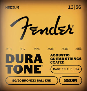 Fender 880M Dura-Tone Coated Acoustic Guitar Strings - MEDIUM 13-56