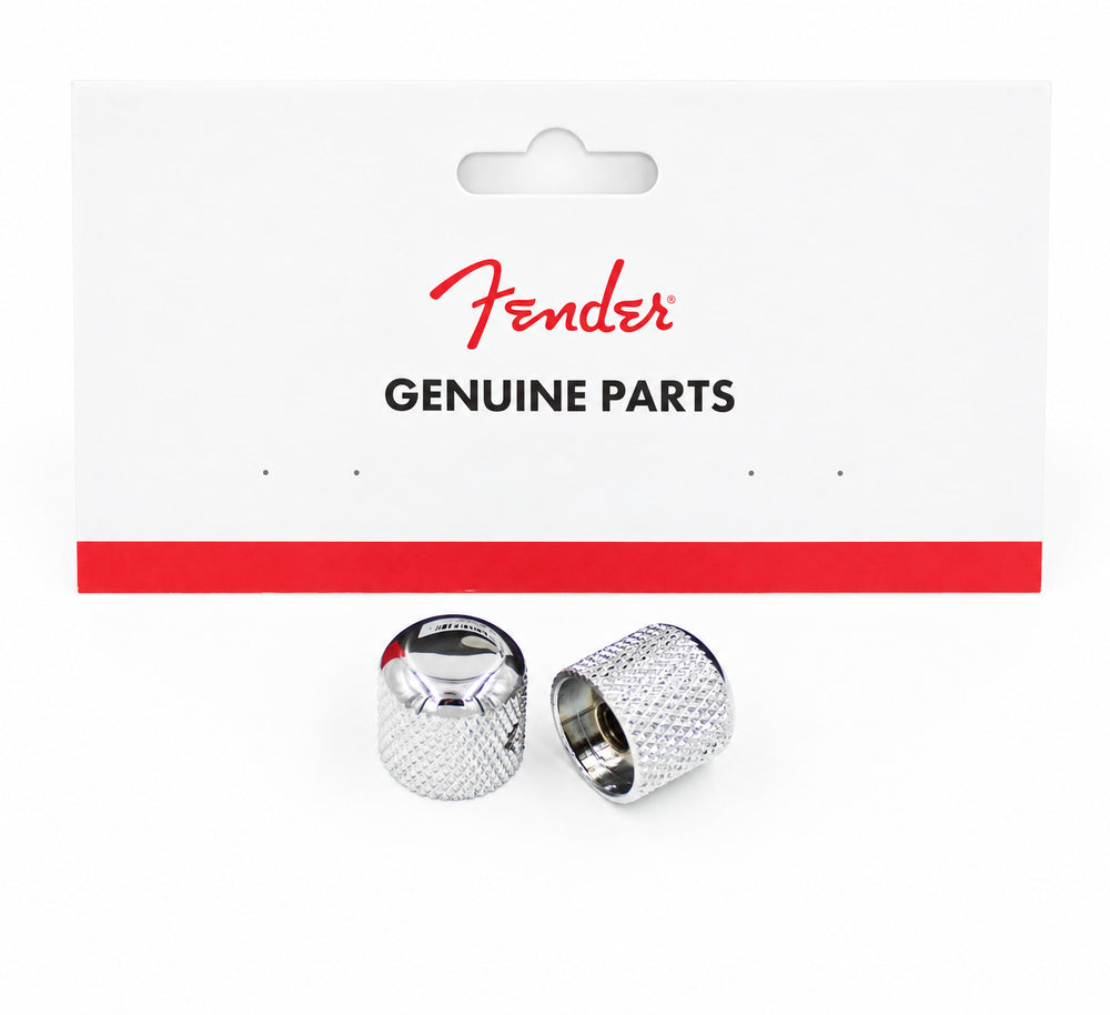 Genuine Fender Original Tele/Telecaster or Precision Bass Dome Knobs - Chrome