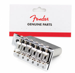 Genuine Fender Big Block High/Hi-Mass Mexican Strat Chrome Tremolo Bridge w/Logo