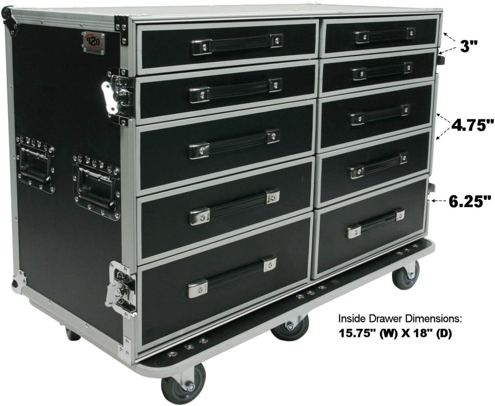 OSP PRO-WORK-SXS ATA Side by Side 10-Drawer Utility/Road/Tour Case
